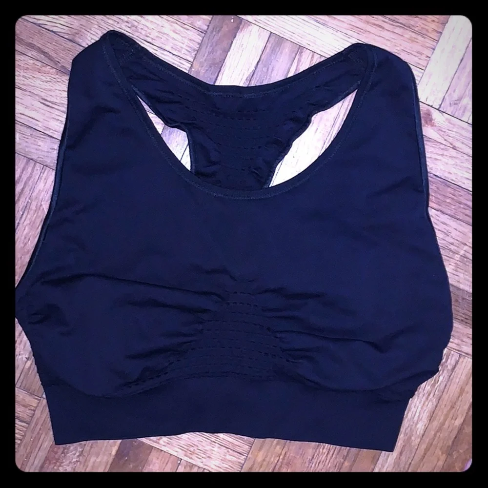 Sweaty Betty Black High-Neck Seamless Sports Bra